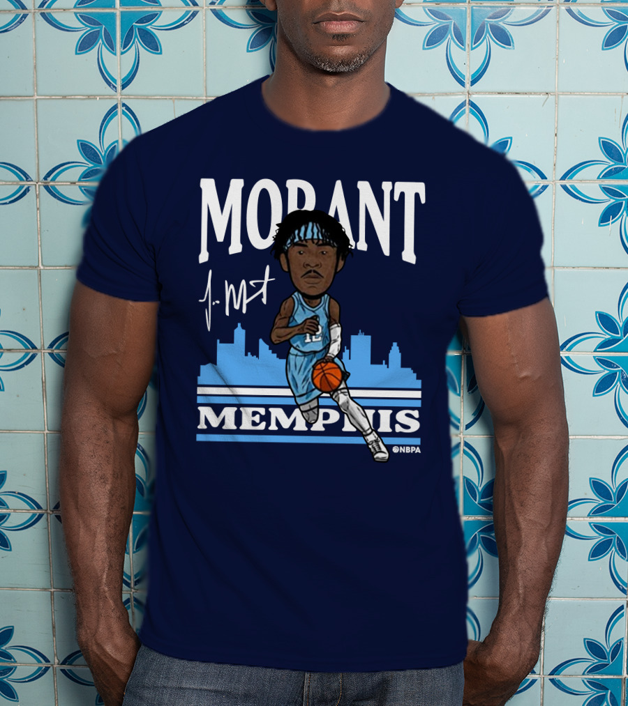 Morant Memphis Basketball Skyline NBPA T-Shirt