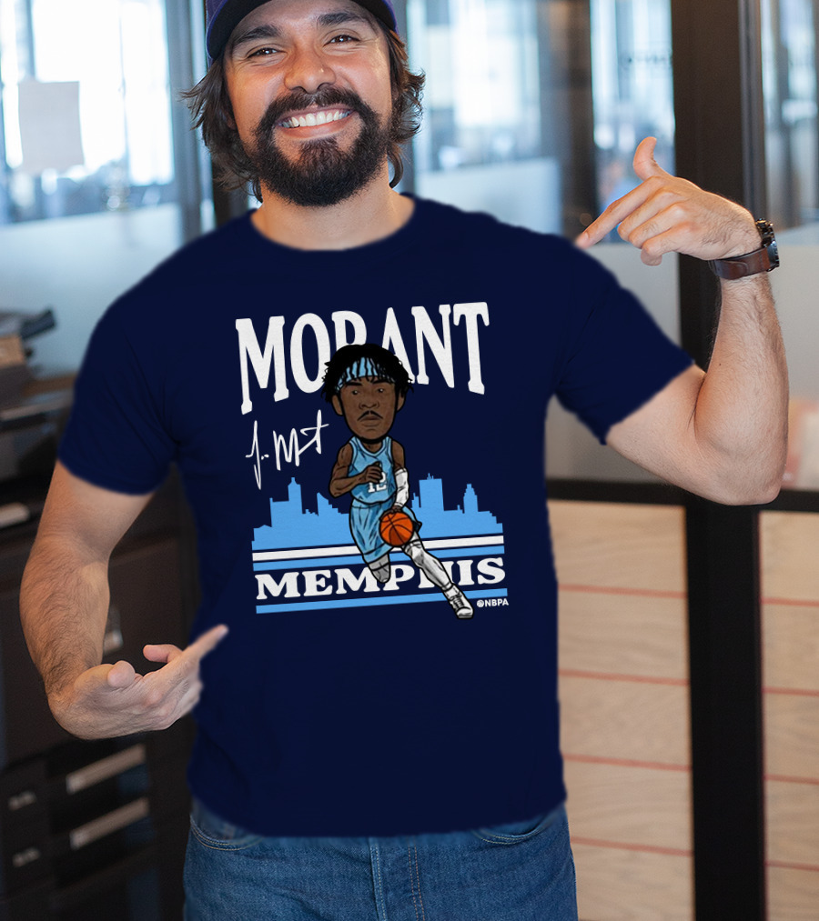 Morant Memphis Basketball Skyline NBPA T-Shirt