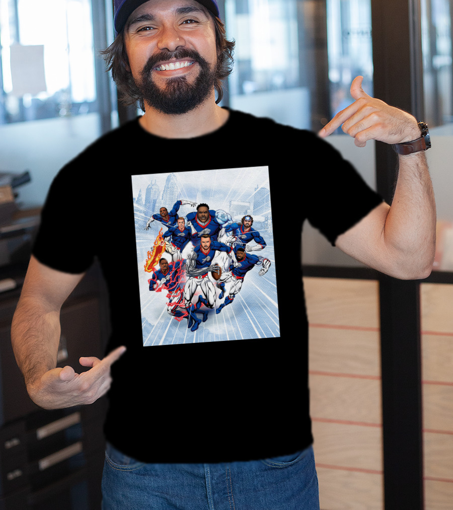 Buffalo Bills Super Hero Team Comic T-Shirt