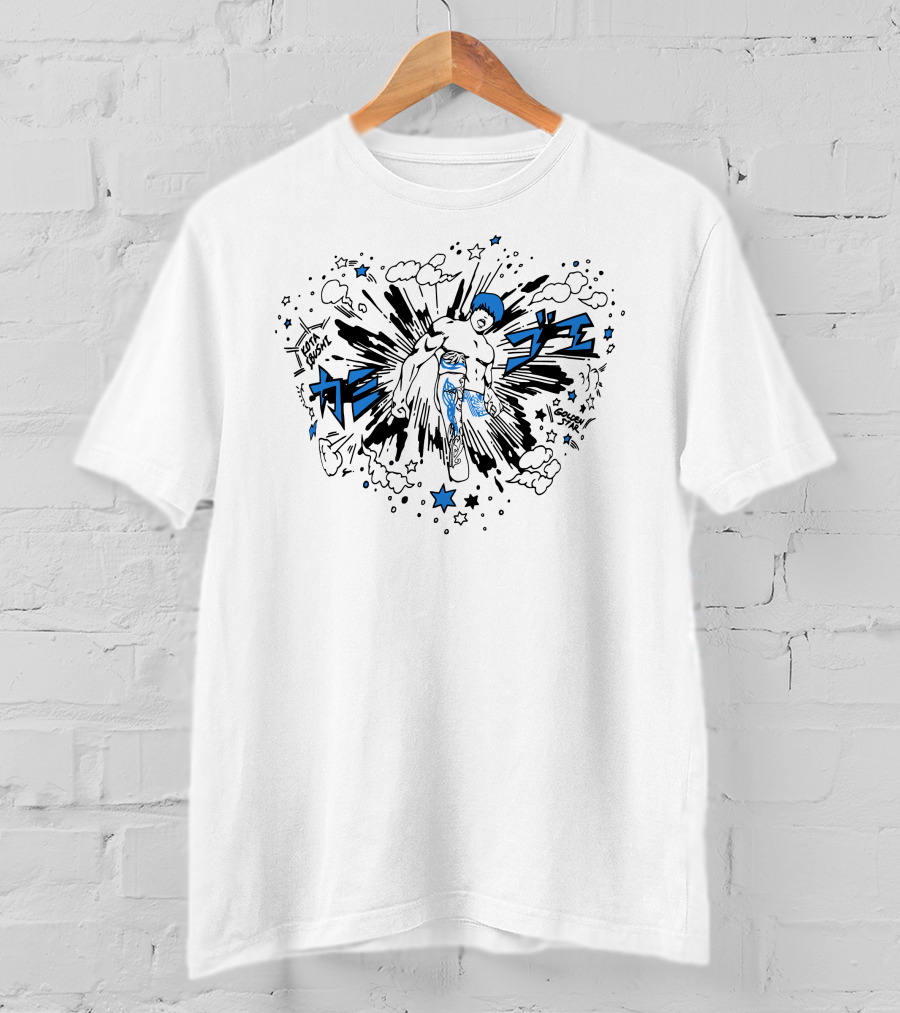 Kota Ibushi Golden Star Comic Explosion With Stars And Clouds T-Shirt