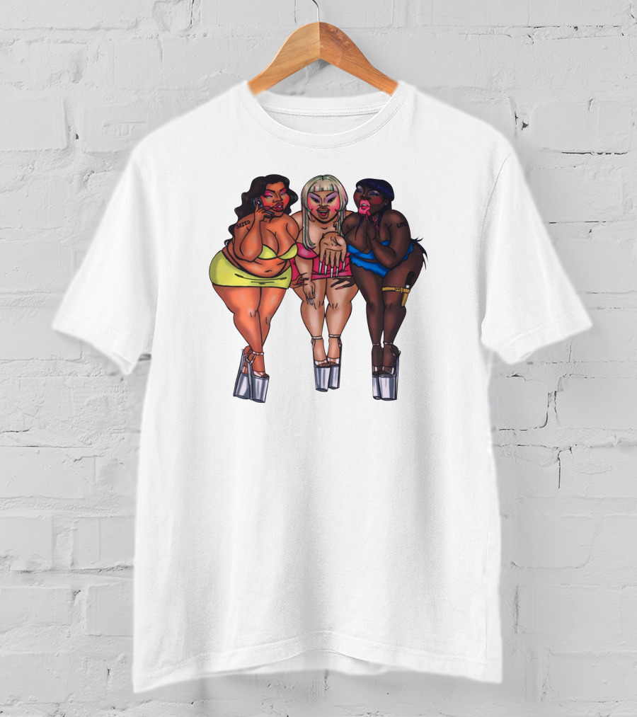 Sizedthebrand Bold Characters Trio Sized For Life T-Shirt