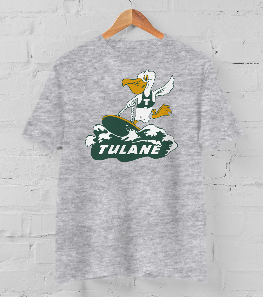 Vintage Tulane Surfing Pelican T-Shirt