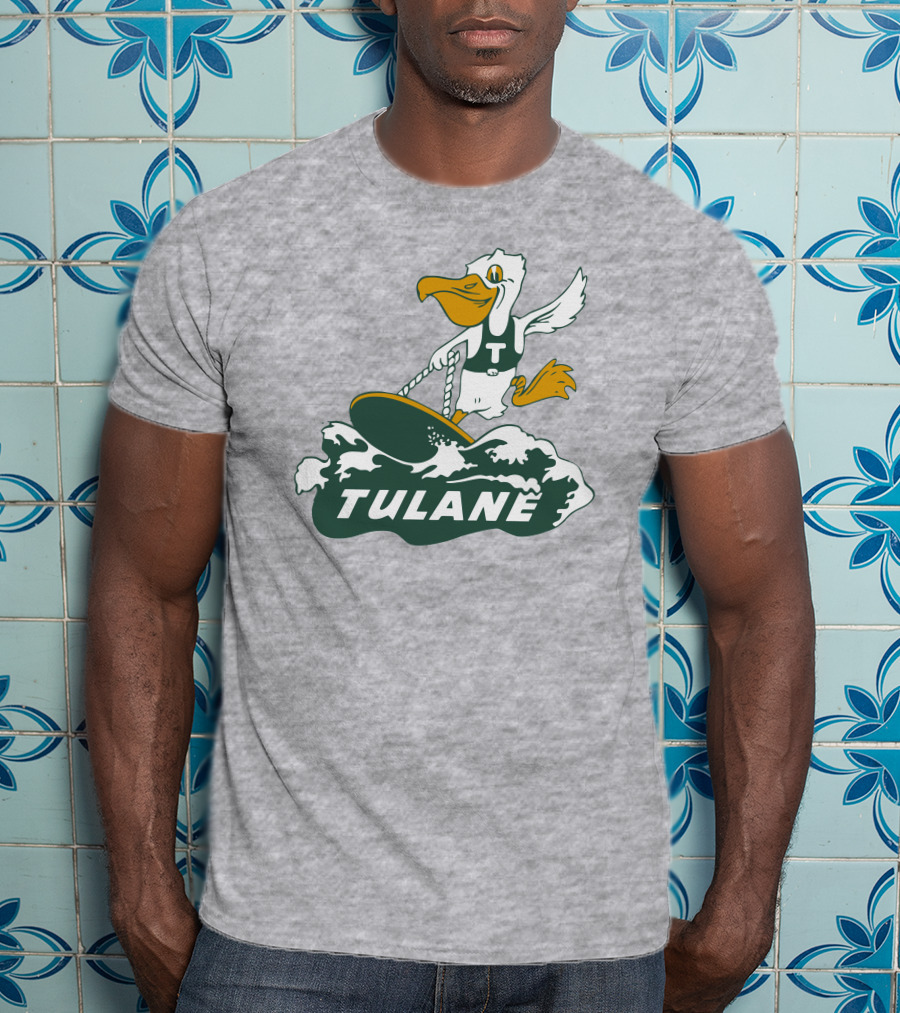 Vintage Tulane Surfing Pelican T-Shirt