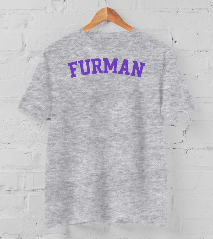 Furman University Purple Text T-Shirt