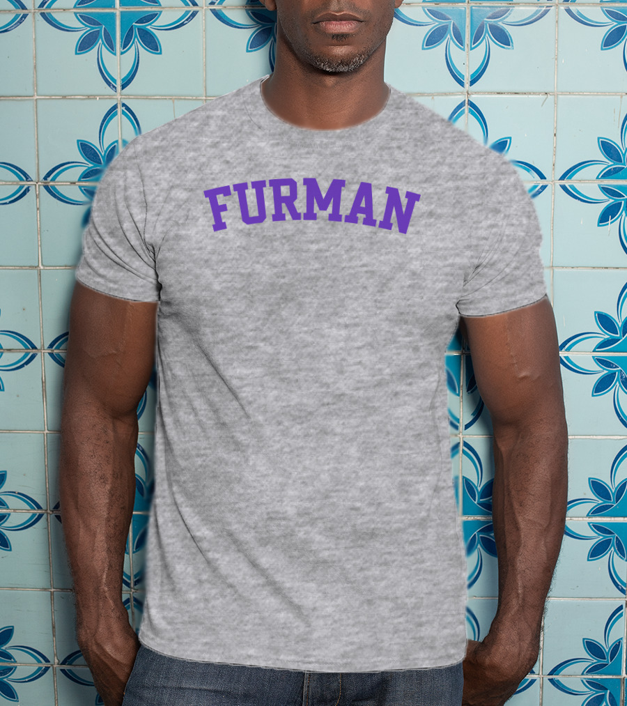 Furman University Purple Text T-Shirt