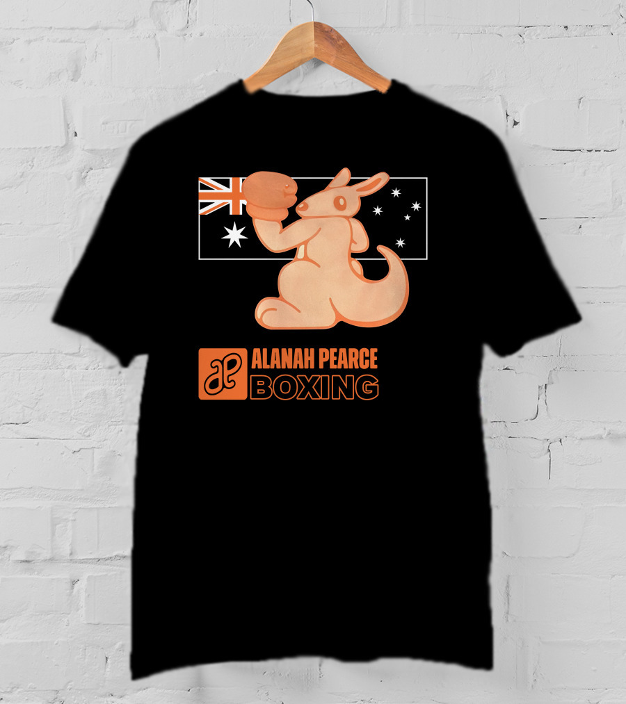Alanah Pearce Boxing Kangaroo Australia Flag T-Shirt