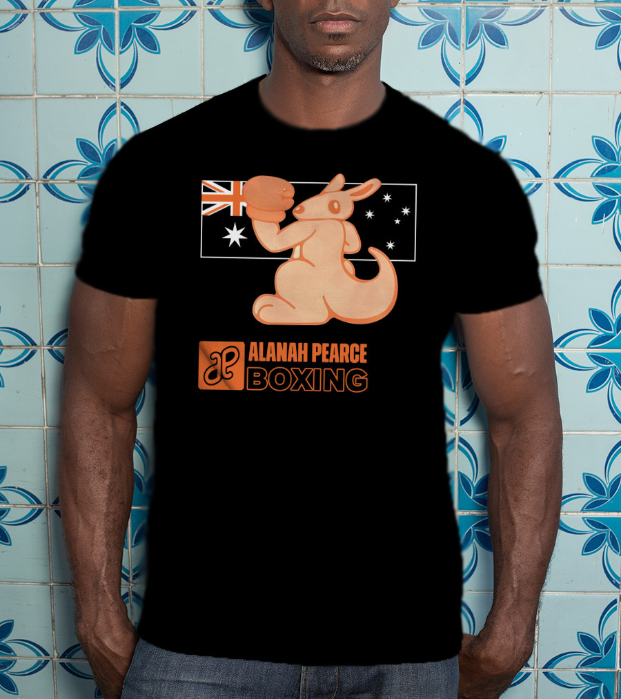 Alanah Pearce Boxing Kangaroo Australia Flag T-Shirt