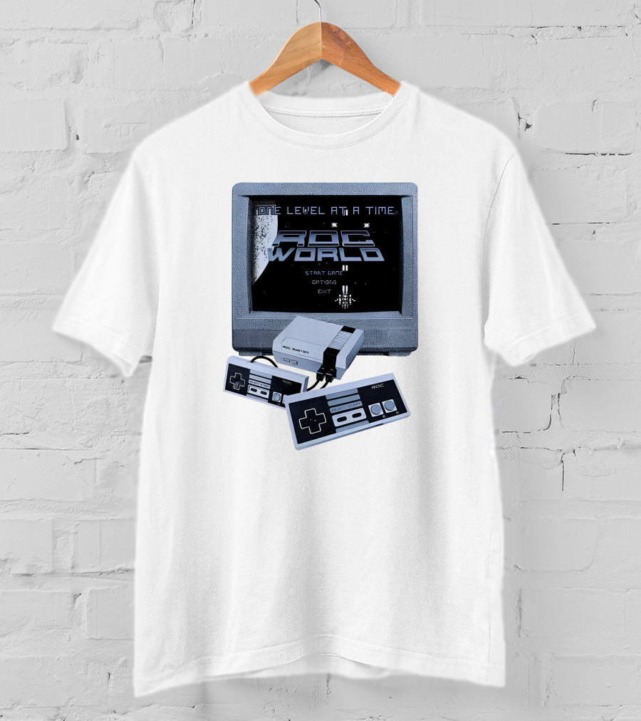 Rdc World NES One Level At A Time Retro Gaming Console And Controllers T-Shirt