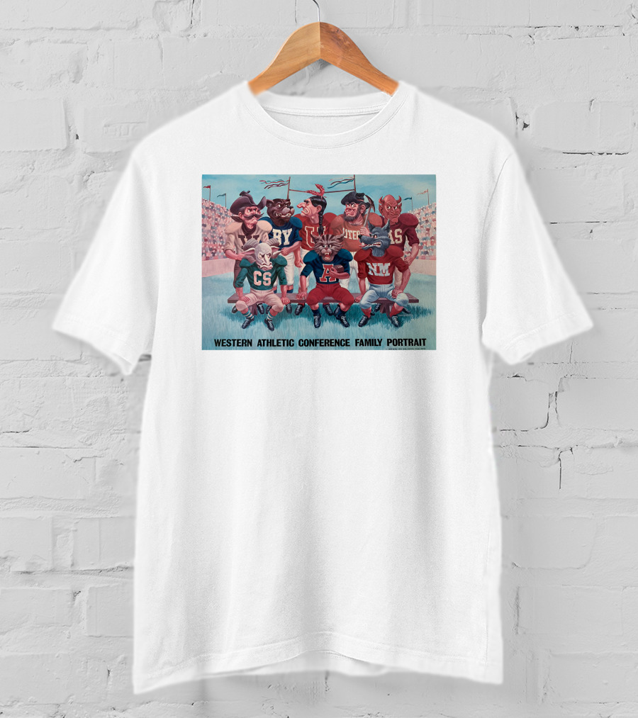 Western Athletic Conference Family Portrait BYU Utah UTEP Wyoming NMSU CSU T-Shirt