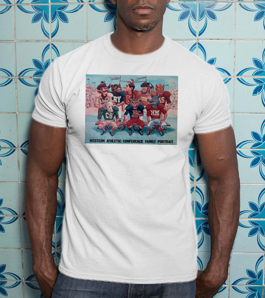 Western Athletic Conference Family Portrait BYU Utah UTEP Wyoming NMSU CSU T-Shirt