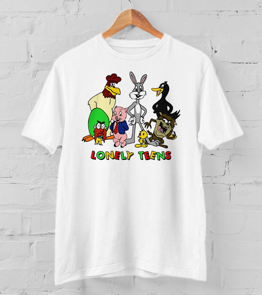 Lonely Teens Cartoon Group With Bugs Bunny And Friends T-Shirt