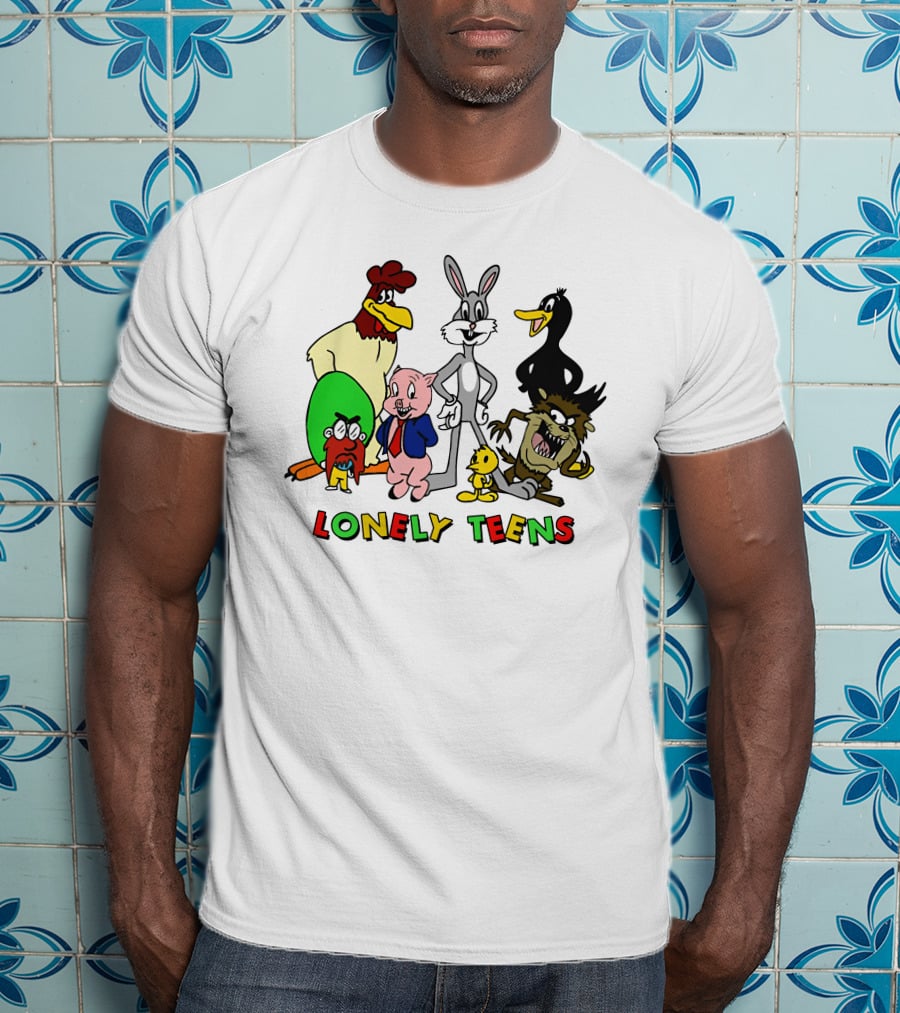 Lonely Teens Cartoon Group With Bugs Bunny And Friends T-Shirt