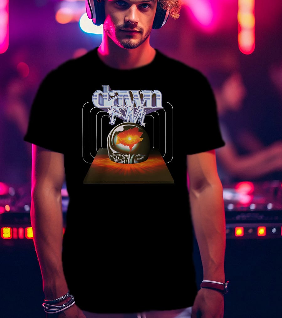 Dawn FM Surreal Orb And Geometric Energy Burst T-Shirt