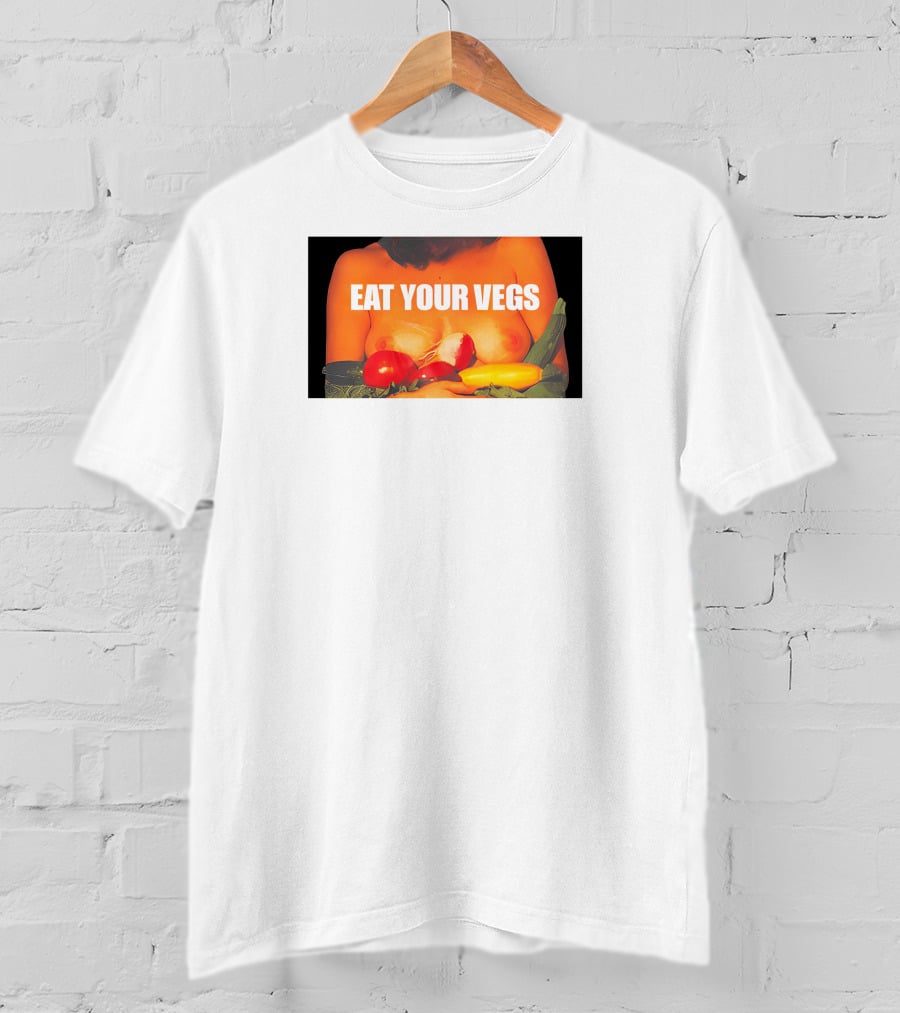 Meowri Eat Your Vegs Tomato Pepper Squash Combo T-Shirt
