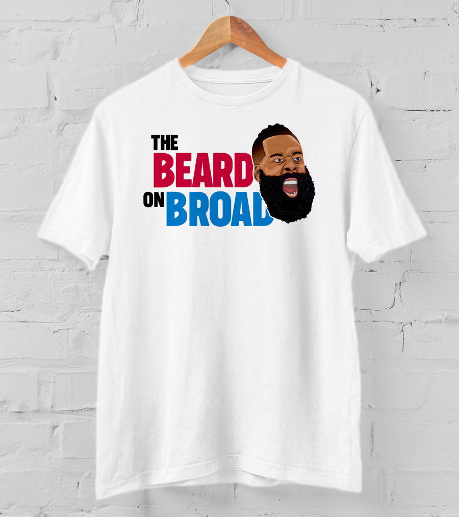 The Beard On Broad Basketball Icon Shouting T-Shirt