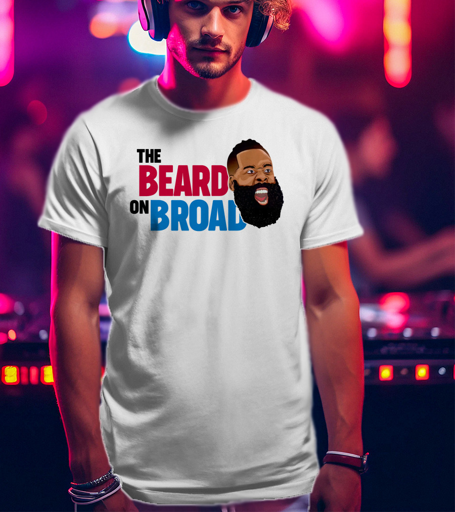 The Beard On Broad Basketball Icon Shouting T-Shirt