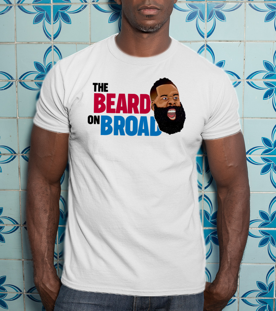 The Beard On Broad Basketball Icon Shouting T-Shirt