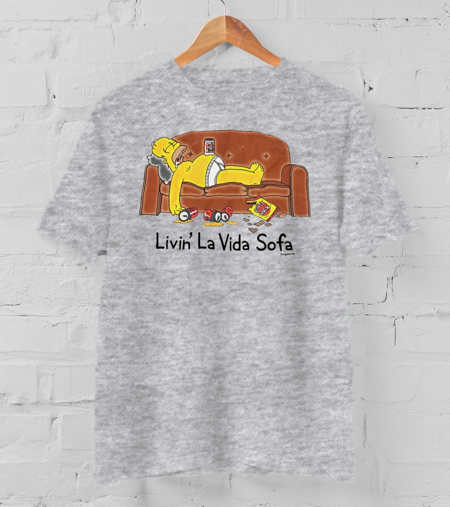 Livin La Vida Sofa Lazy Relaxation Snacks Couch Day T-Shirt