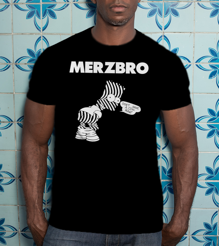 Merzbro Don't Have A Cow Man Bart Stripes T-Shirt
