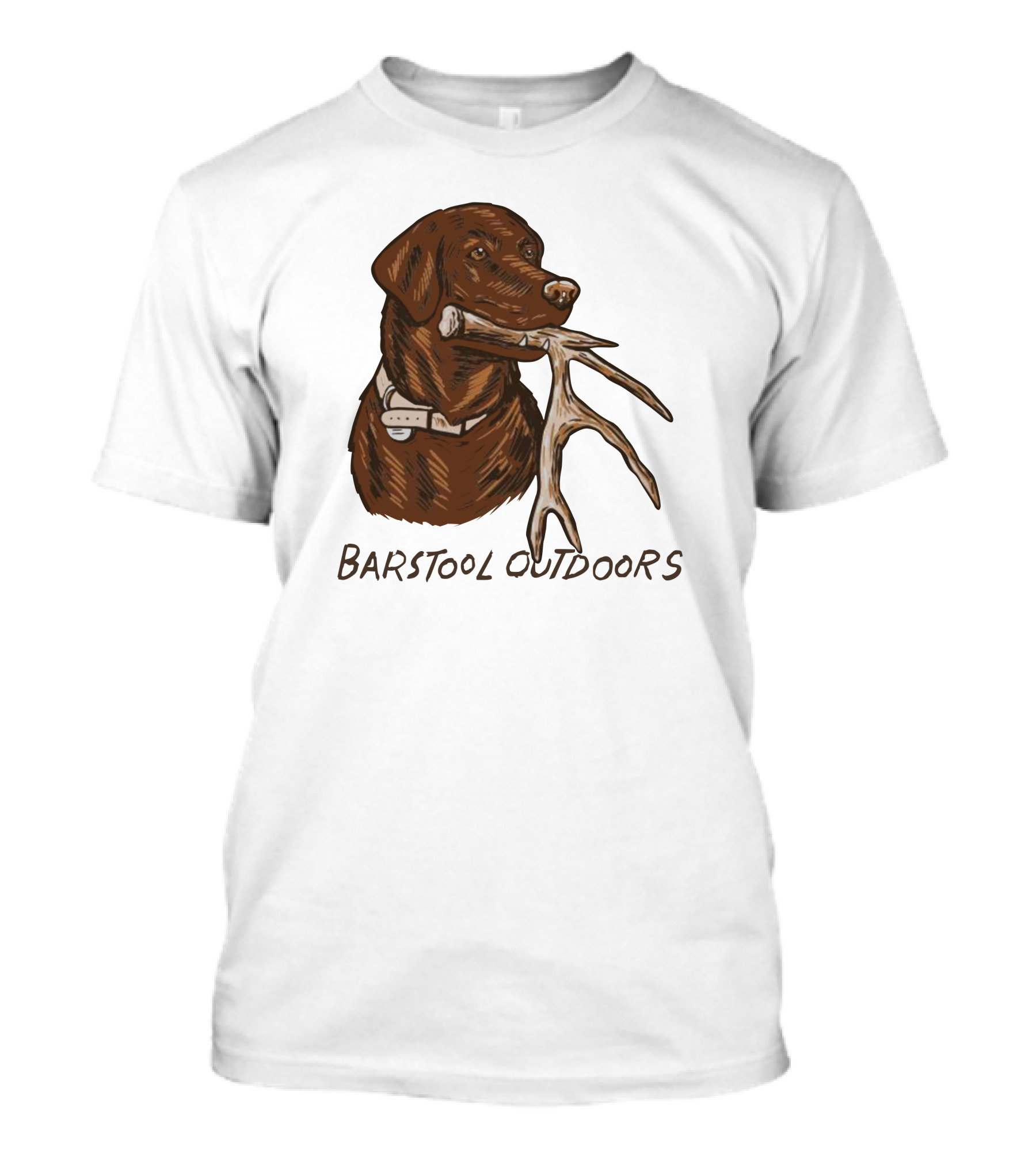 Outdoors Shed Hunting Dog With Antler T-Shirt