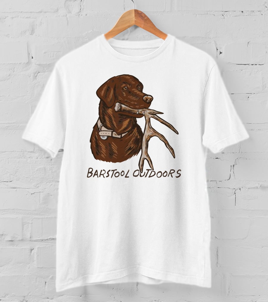Outdoors Shed Hunting Dog With Antler T-Shirt