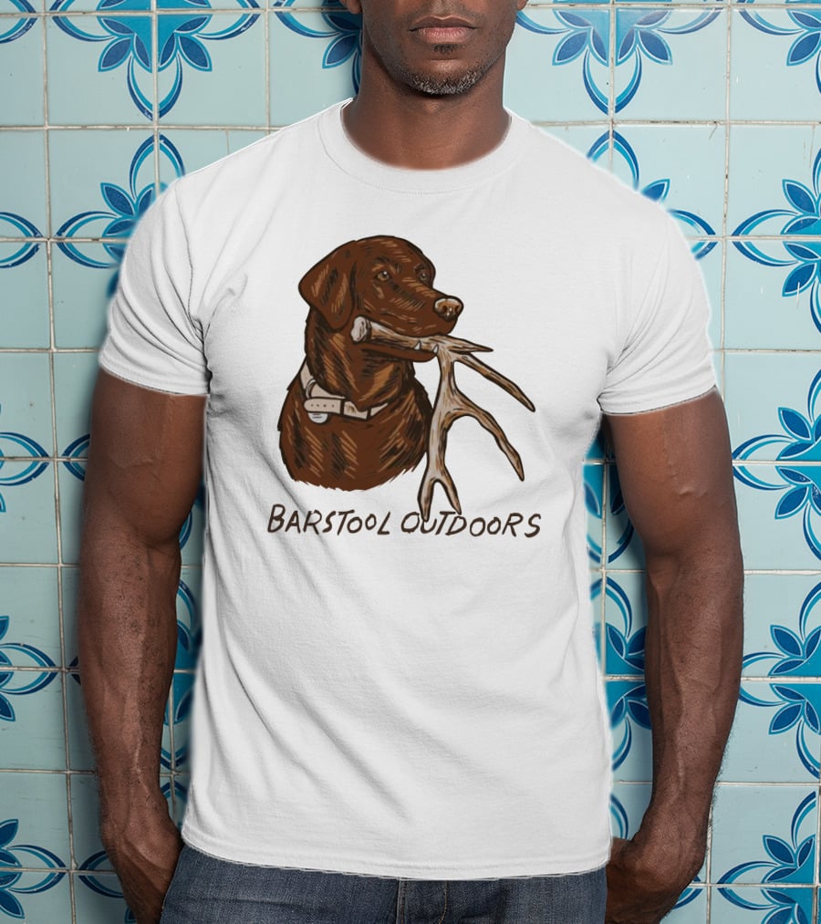 Outdoors Shed Hunting Dog With Antler T-Shirt