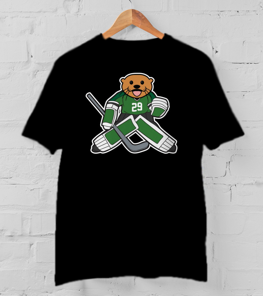 Dallas Stars Jake Otter 29 Hockey Mascot Cartoon T-Shirt