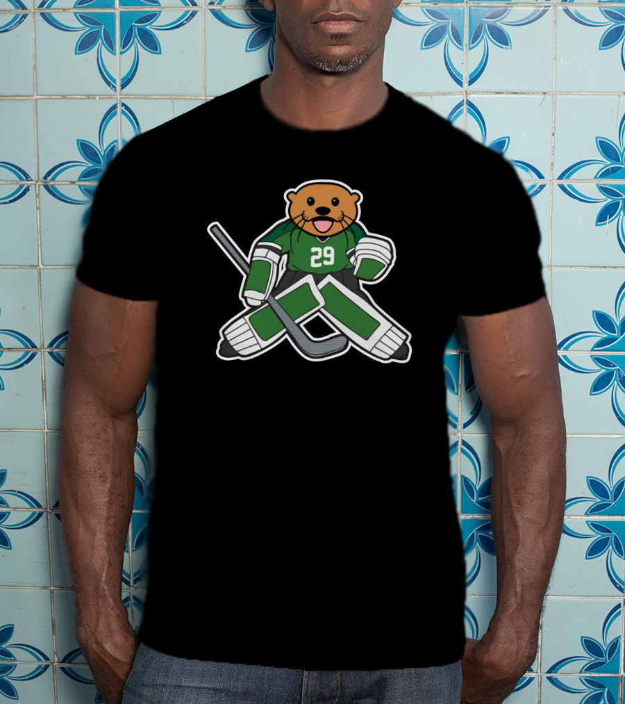 Dallas Stars Jake Otter 29 Hockey Mascot Cartoon T-Shirt