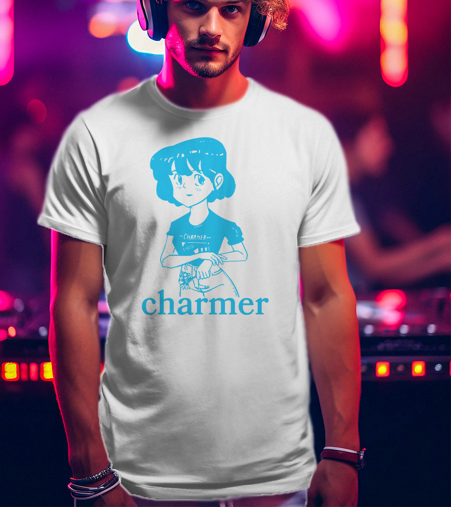 Charmer Merch Anime Girl Blue T-Shirt
