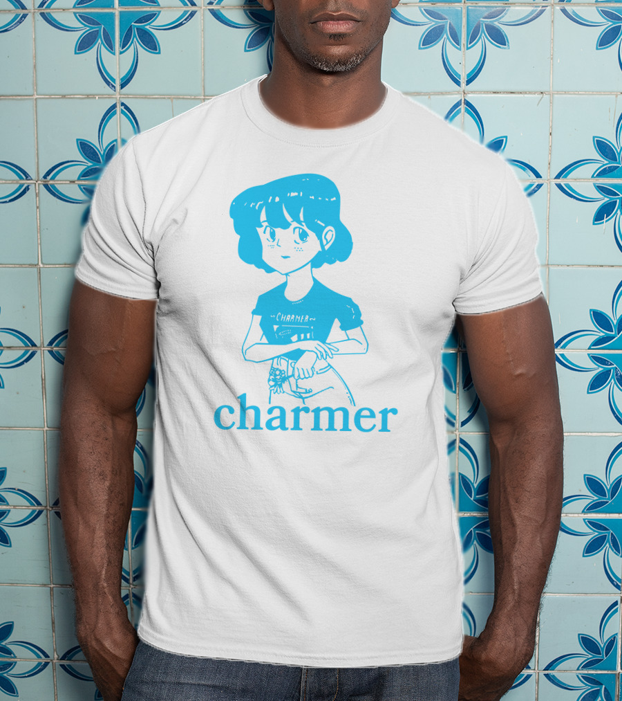 Charmer Merch Anime Girl Blue T-Shirt
