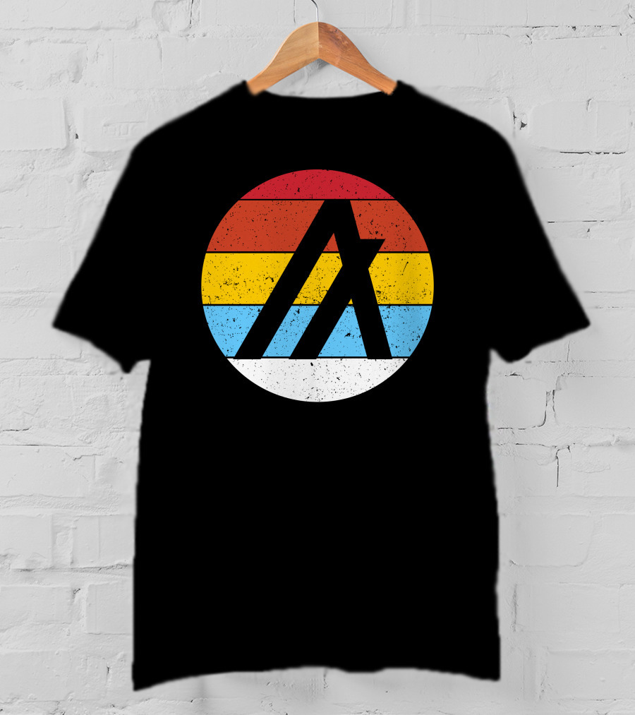 Algorand Crypto Retro Logo Striped Circle T-Shirt