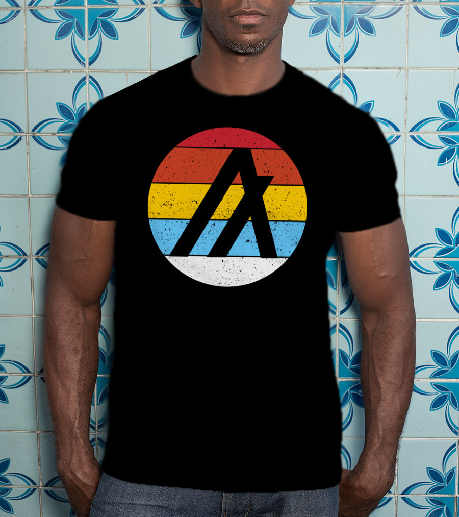 Algorand Crypto Retro Logo Striped Circle T-Shirt