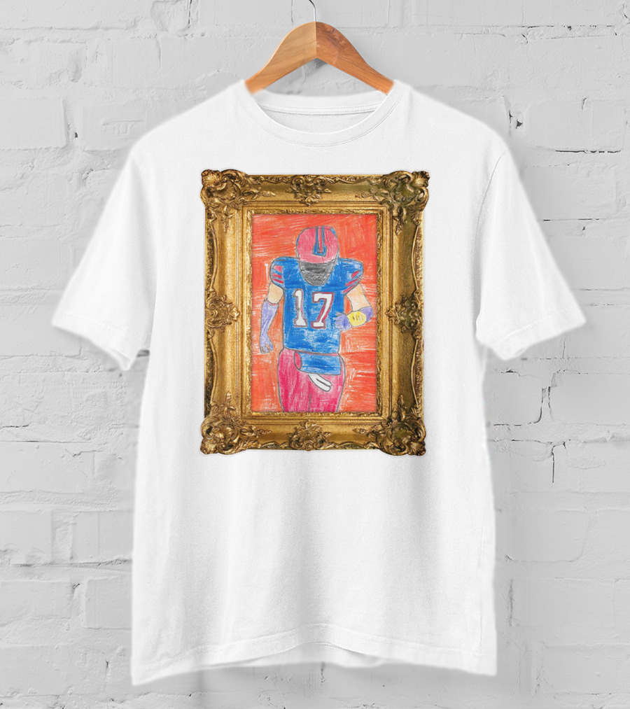 Grayson's Masterpiece 26 Store Football Art 17 In Ornate Gold Frame T-Shirt