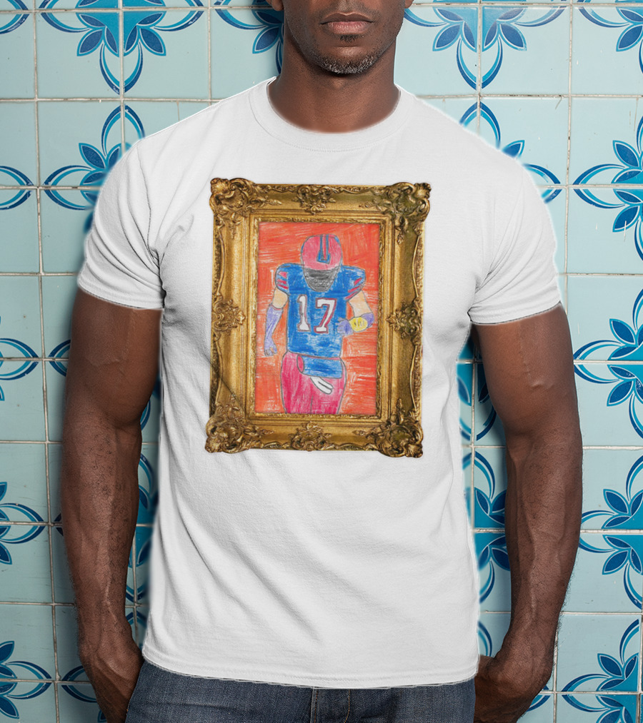 Grayson's Masterpiece 26 Store Football Art 17 In Ornate Gold Frame T-Shirt