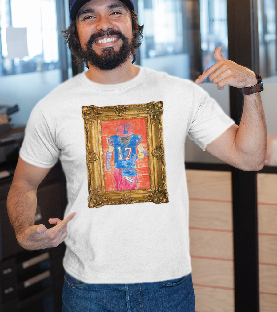 Grayson's Masterpiece 26 Store Football Art 17 In Ornate Gold Frame T-Shirt