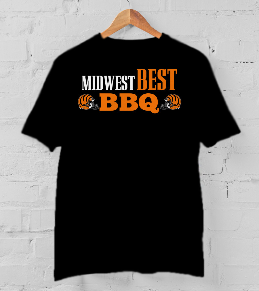 Midwest Best BBQ Bengals Football Helmets T-Shirt