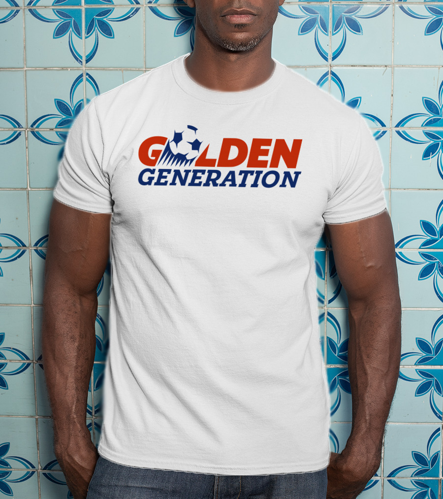 Golden Generation Soccer Ball Typography T-Shirt