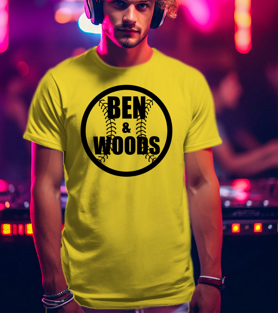 Ben And Woods Baseball Stitching Circle T-Shirt