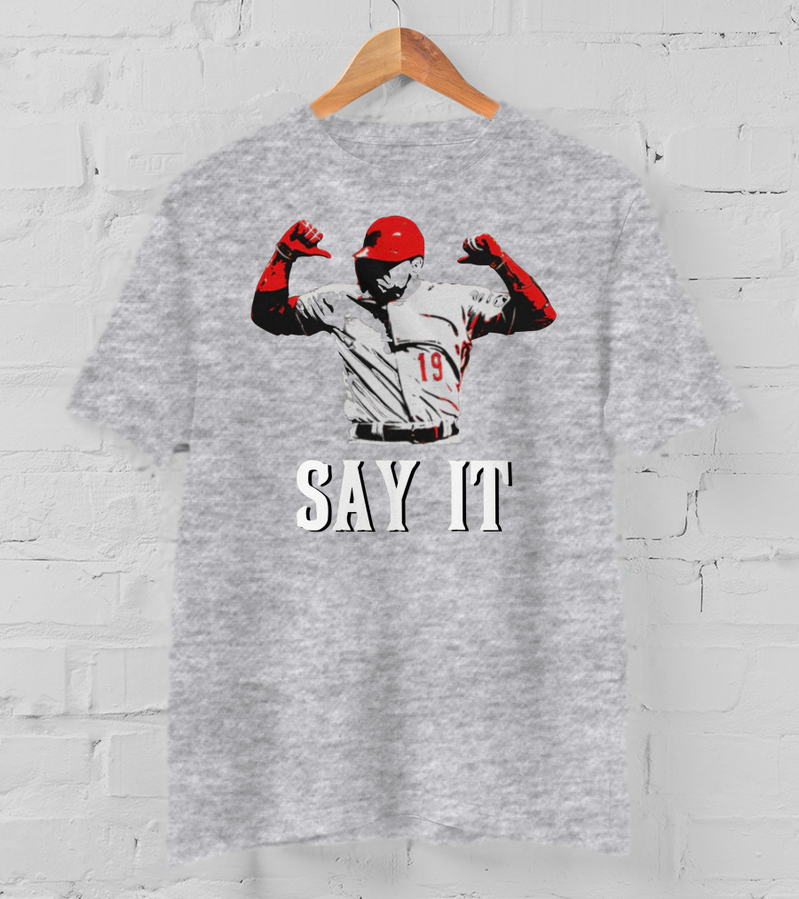 Say It Votto Still Bangs Baseball Tribute Iconic Player Number 19 T-Shirt