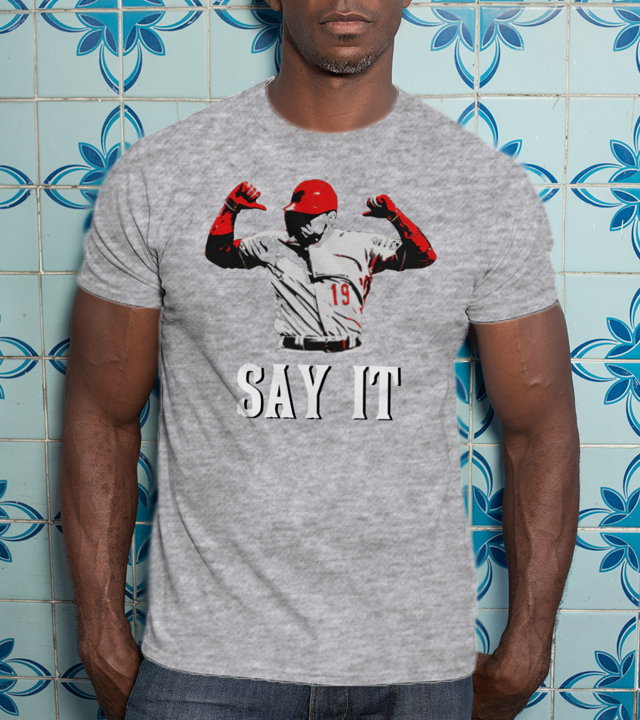 Say It Votto Still Bangs Baseball Tribute Iconic Player Number 19 T-Shirt