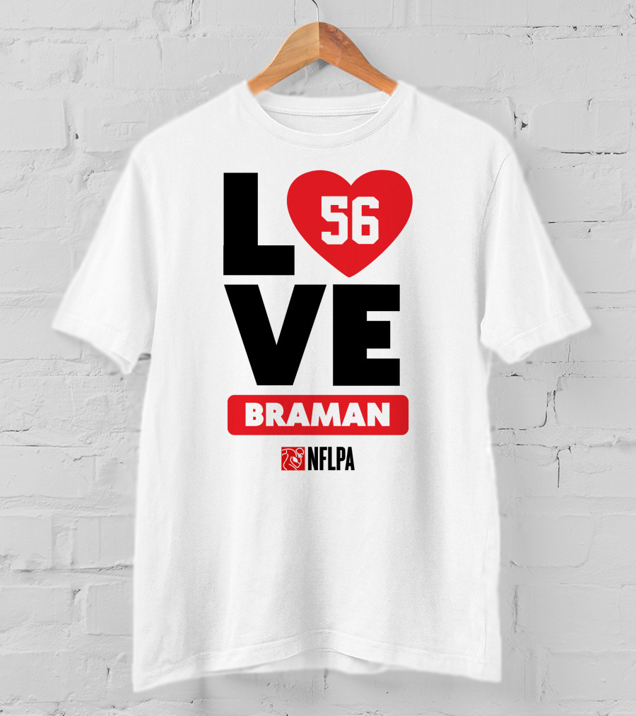LOVE 56 BRAMAN NFLPA T-Shirt