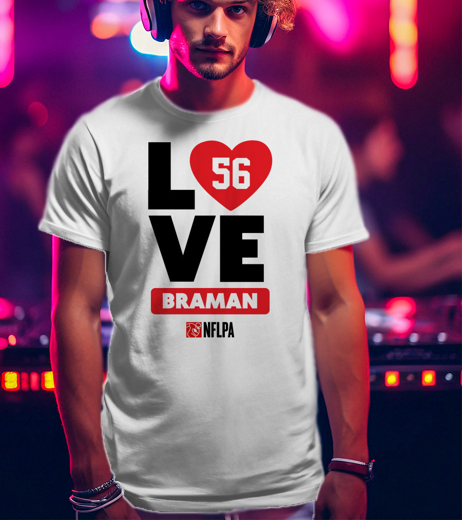 LOVE 56 BRAMAN NFLPA T-Shirt