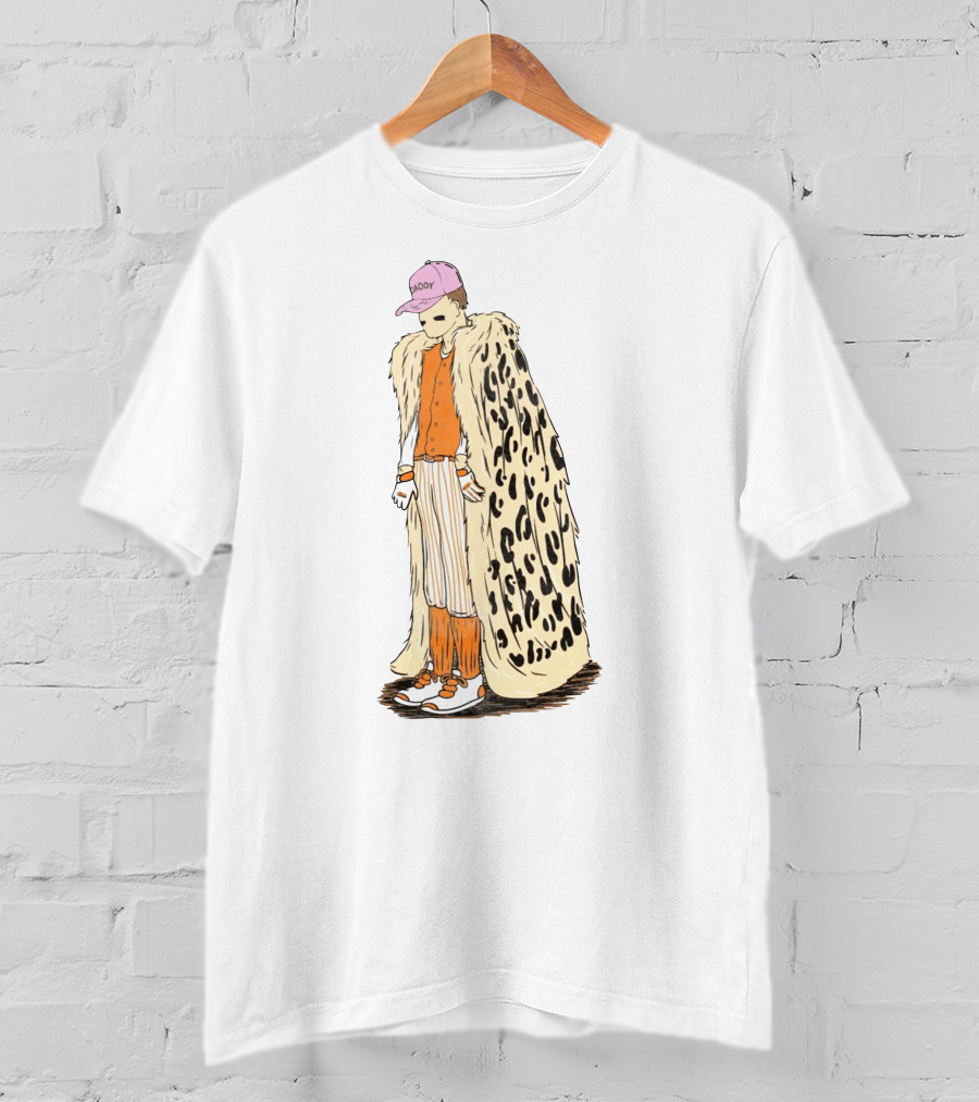 Daddy Leopard Cape Orange T-Shirt