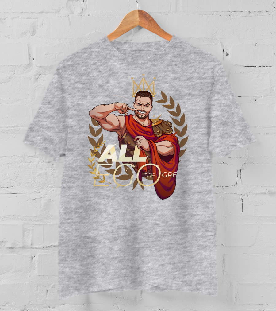 All Ego The Great Greek Warrior With Crown And Laurel Wreath T-Shirt
