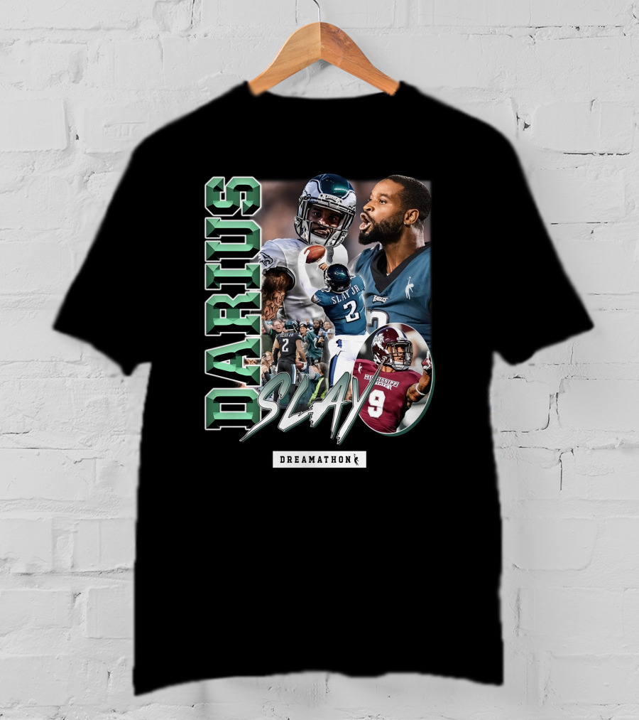 Darius Slay Dreamathon NFL Eagles Football Montage T-Shirt