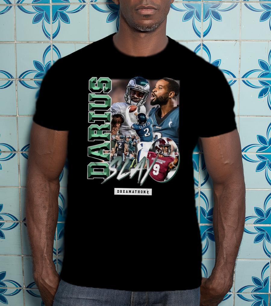Darius Slay Dreamathon NFL Eagles Football Montage T-Shirt