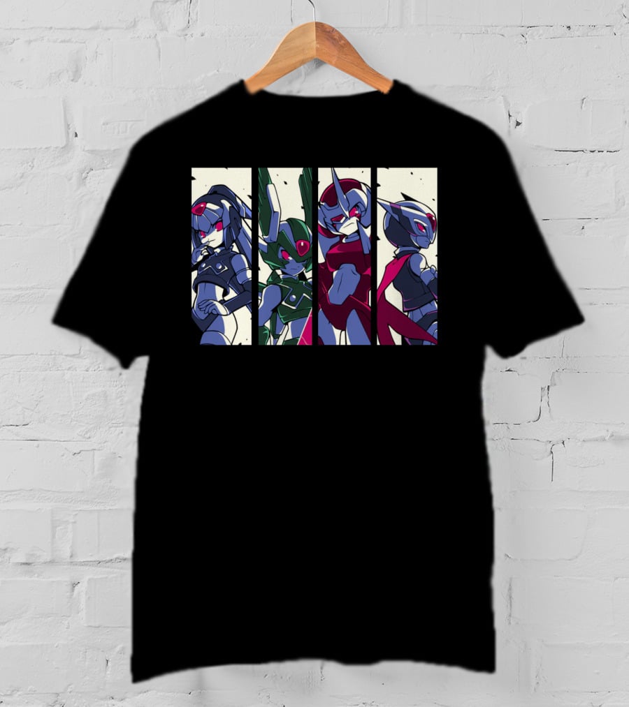 Mega Man Zero Four Guardians Characters T-Shirt
