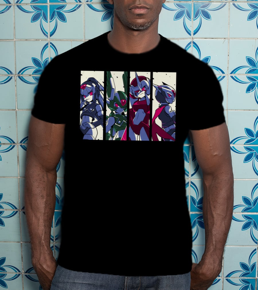 Mega Man Zero Four Guardians Characters T-Shirt