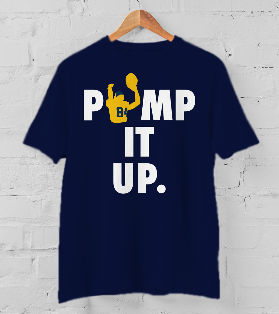 Bluebyninety Pump It Up Football Silhouette 84 T-Shirt