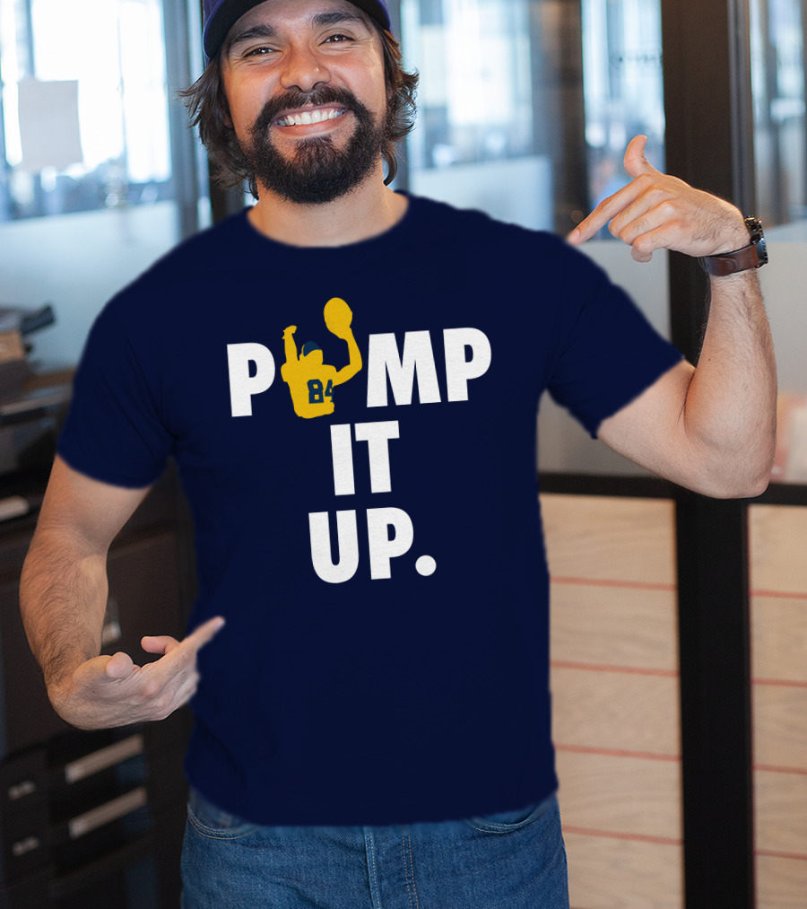 Bluebyninety Pump It Up Football Silhouette 84 T-Shirt